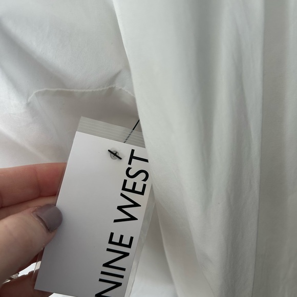 Nine West Cream Bow Tie Blouse - Picture 4 of 6